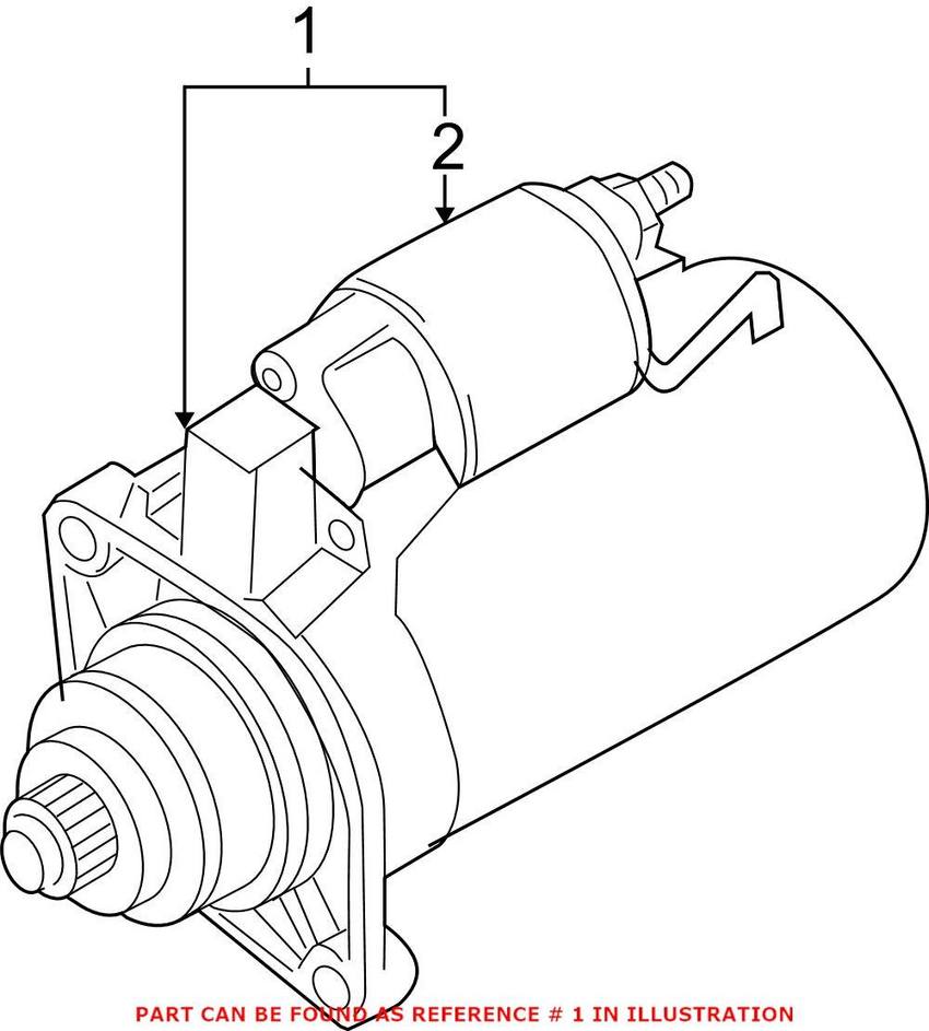 VW Starter Motor 02M911021B